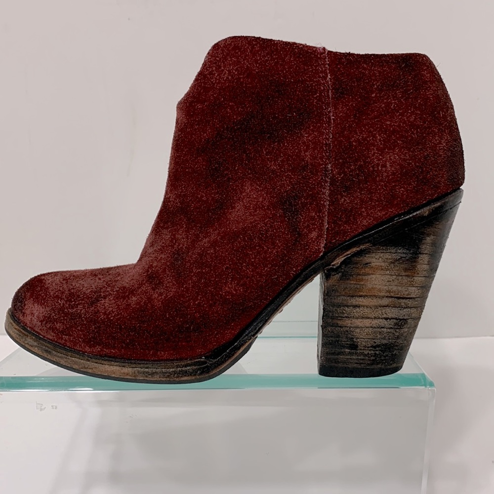 FREEBIRD Detroit red wine suede bootie